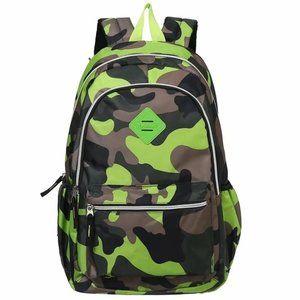 Camouflage 19-Inch Student School Book Bag & kids Sports Backpack, Green